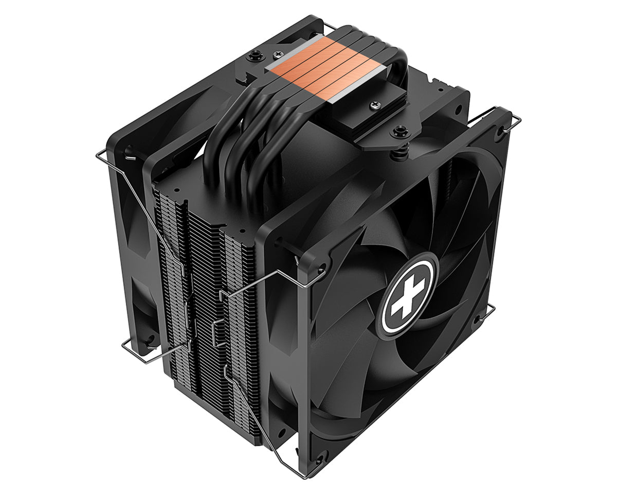 Xilence M705D – CPU-Kühler – 2×120 mm PWM, 5 Heatpipes, 220 W, Schwarz, für AM5, AM4, LGA 1700 und andere