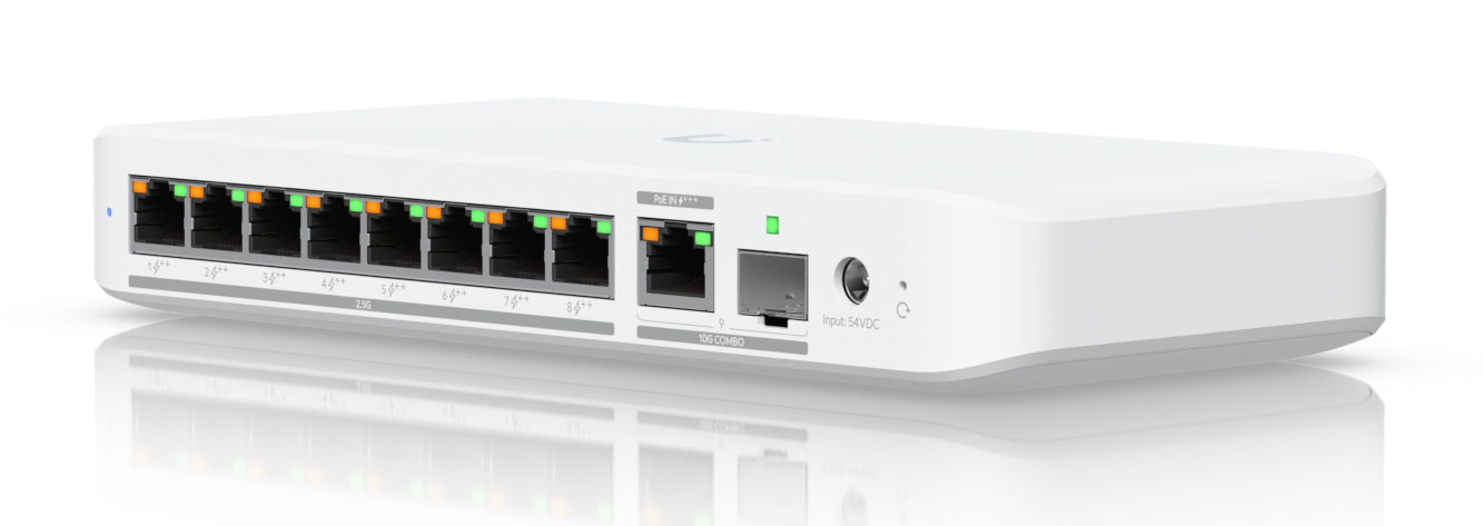 Ubiquiti UniFi – Managed Switch – 8×2.5G, 1×SFP+, L2, PoE++ 196 W