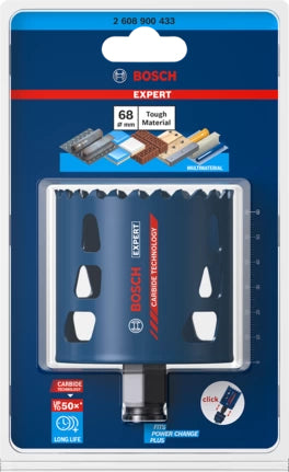 Bosch EXPERT Tough Material Lochsäge 68 × 60 mm – 1 Stk – für Fliesen, Mauerwerk & Beton, Metall u. a.