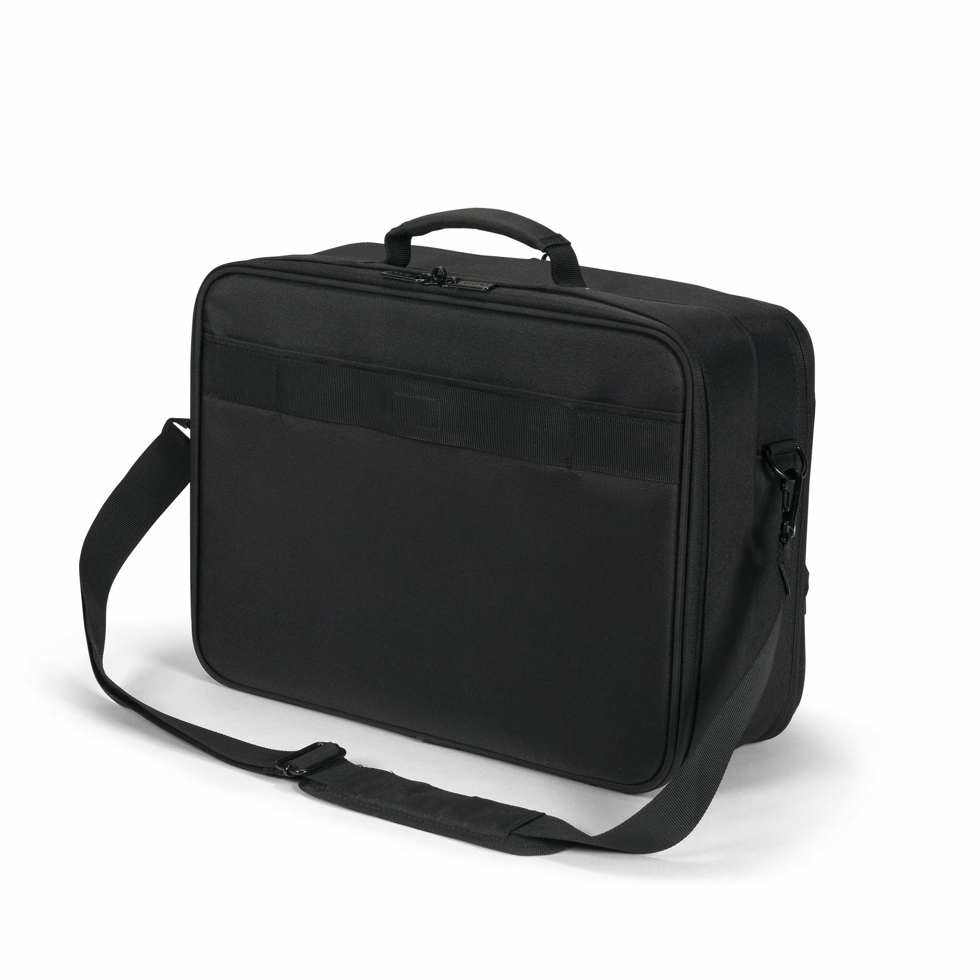DICOTA Notebook-Tasche für bis 16" – wasserabweisend, Trolley-Haltegurt – Schwarz