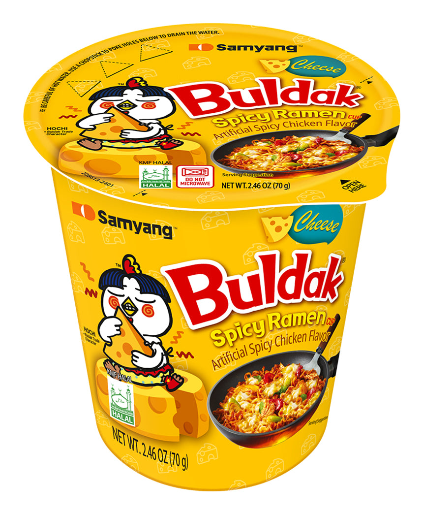 Samyang Buldak Instantnudeln scharf Poulet & Käse Becher – 70 g