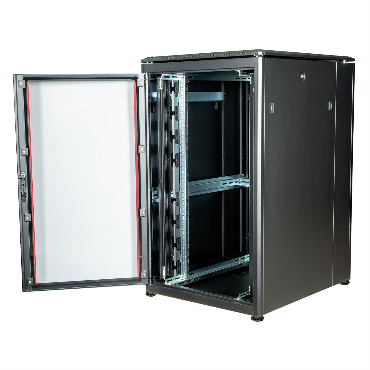 ROLINE Pro – 19" Netzwerkschrank 26U, IP20, abschliessbar, 800 × 1000 × 1342 mm, schwarz, Stahl