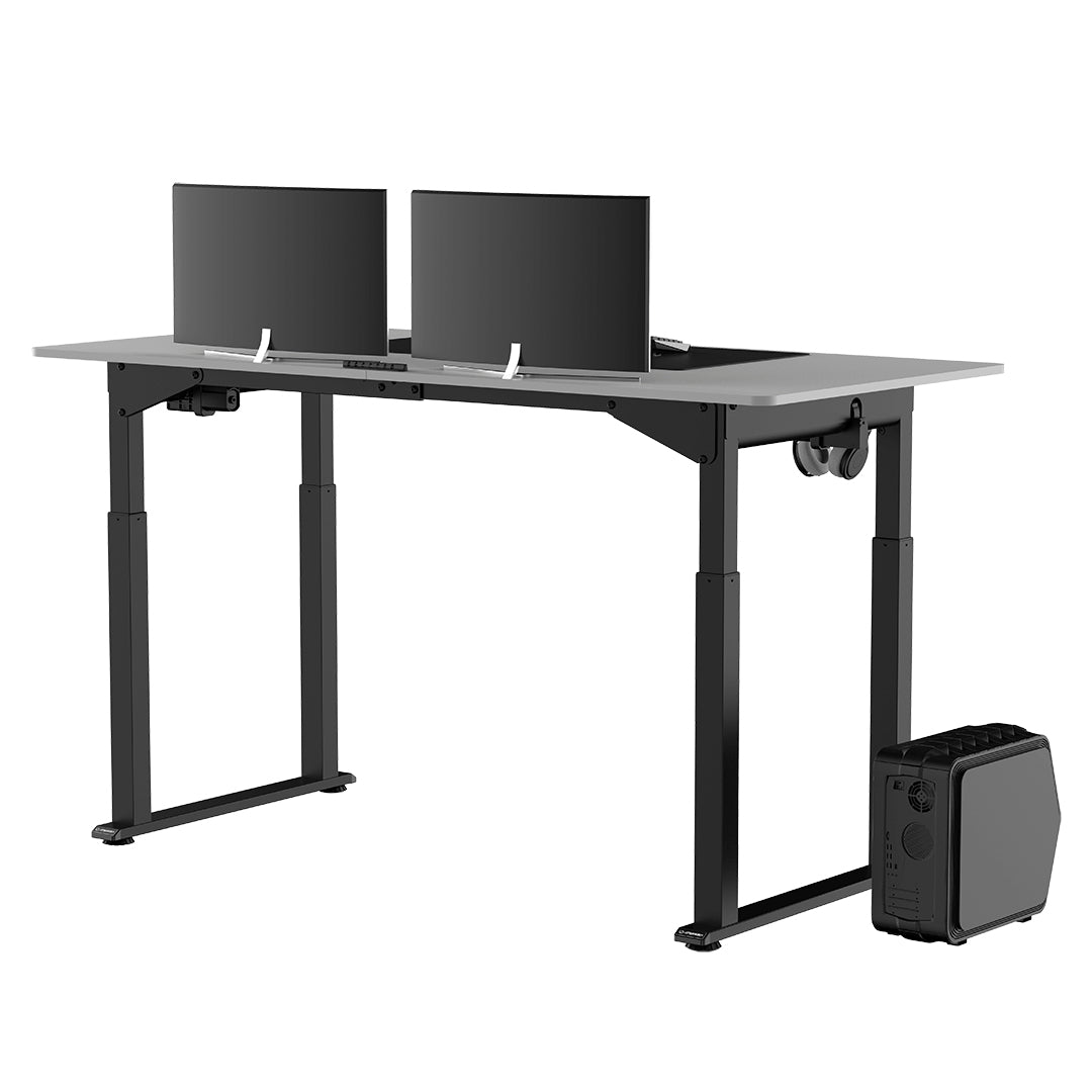 Ultradesk Uplift Gaming-Tisch – 160 × 75 cm, höhenverstellbar, weiss/schwarz, Stahl