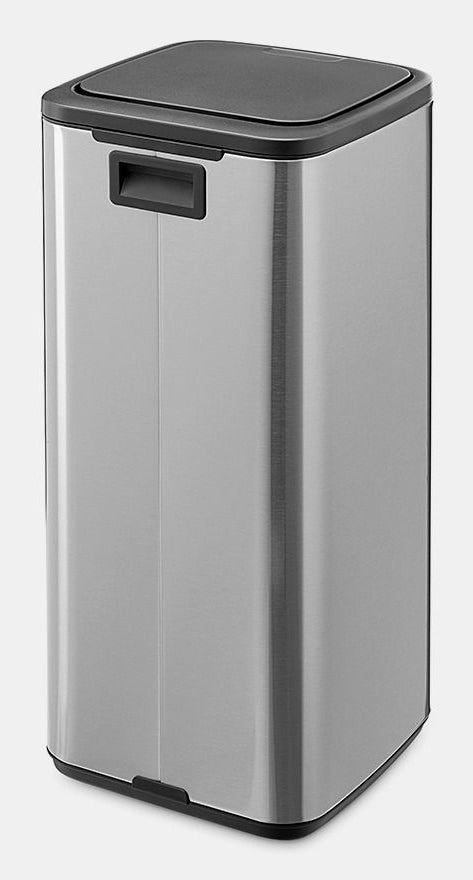 Brabantia Papierkorb – 30 l – Stahl, silber matt – B × H 280 × 650 mm