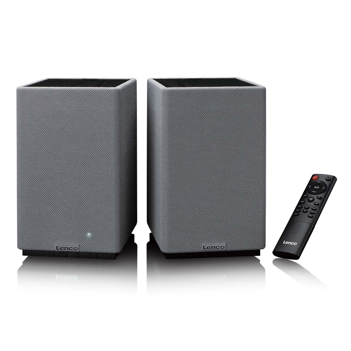 Lenco SPB-241WDGY – Aktivlautsprecher (Paar) – 2-Wege, 2 × 40 W, Bluetooth 5.3