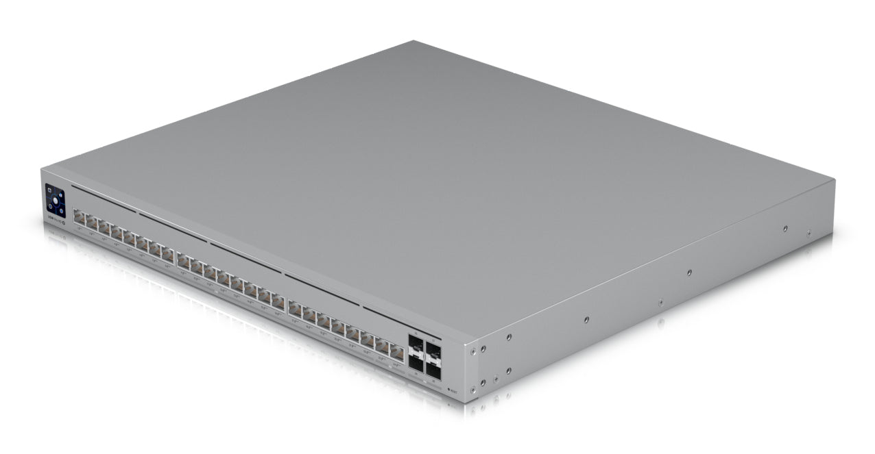 Ubiquiti UniFi Pro – Managed Switch – 22×2.5G, 2×10G RJ45, 4×SFP+, L2/L3, PoE++ 600 W, 19" Rack, 1U