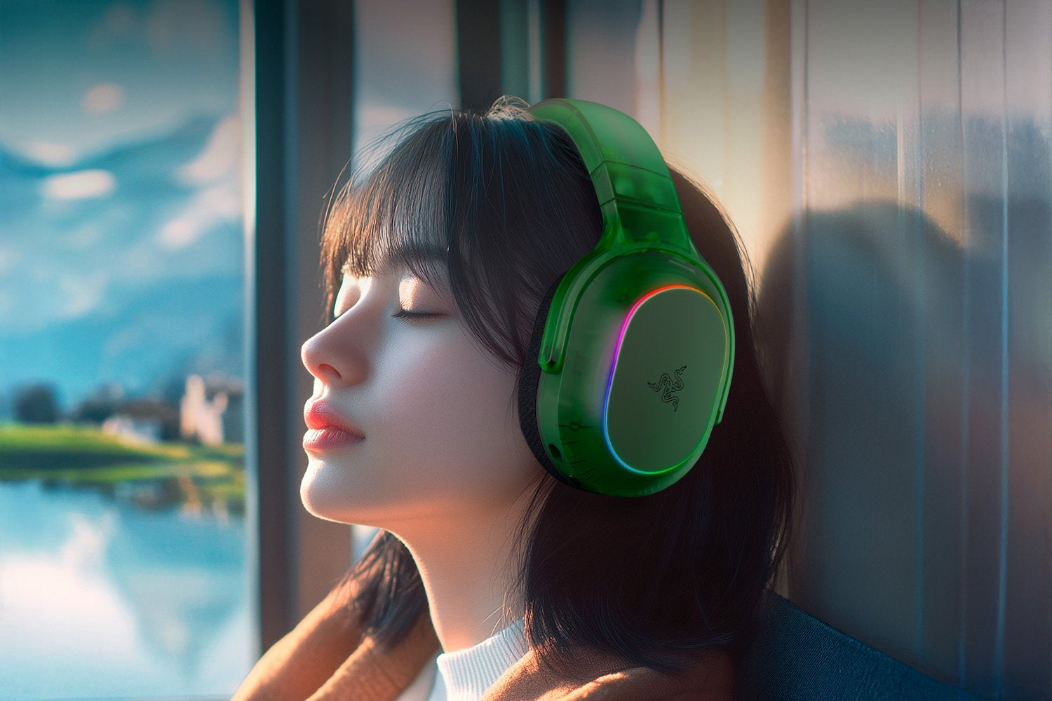 Razer Barracuda X – Kabelloses Over-Ear Gaming-Headset – Surround-Sound, abnehmbares Mikrofon – Grün
