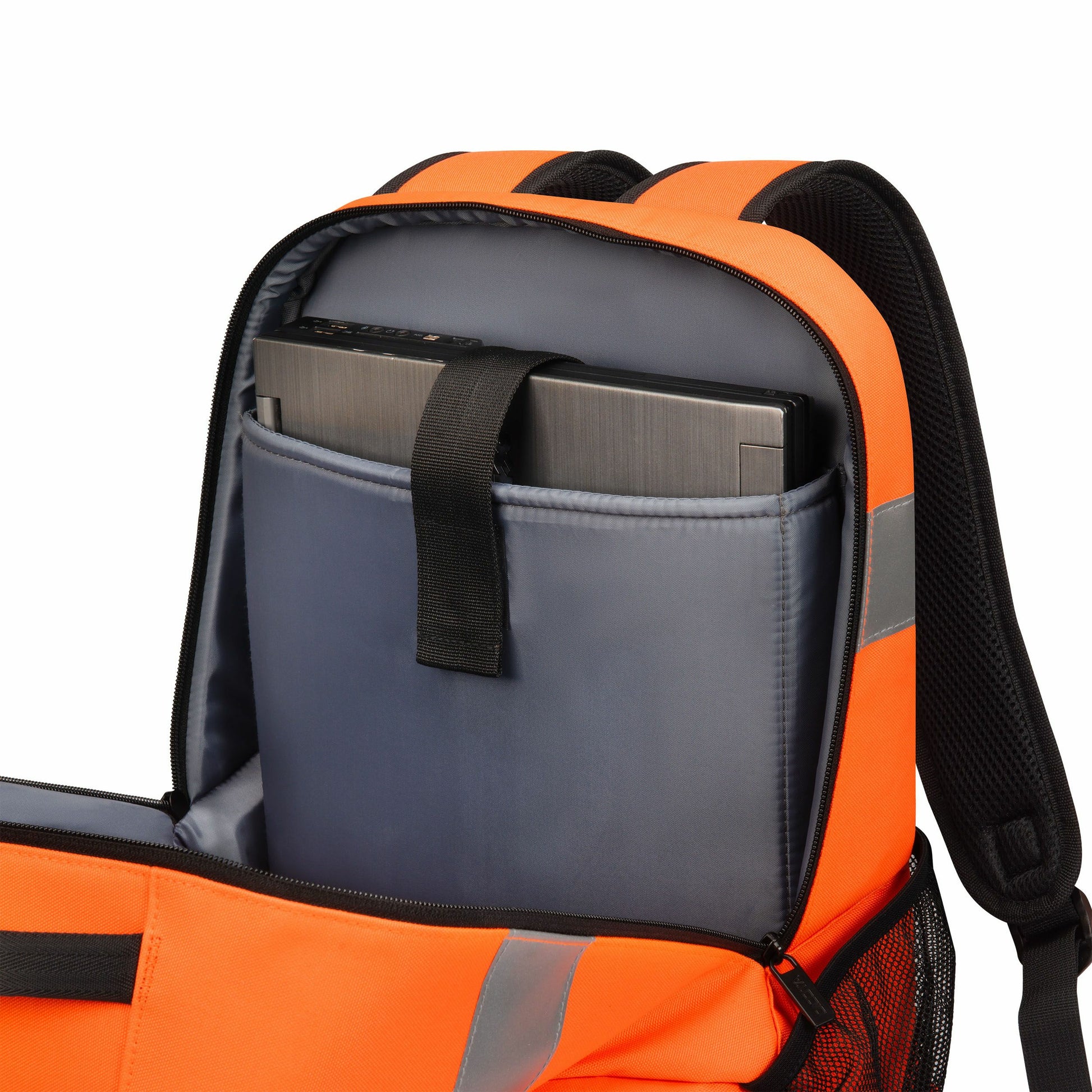 DICOTA P20471-18 – Notebook-Rucksack – für 16" Notebook, 24 l, rPET, schwarz/grau/orange