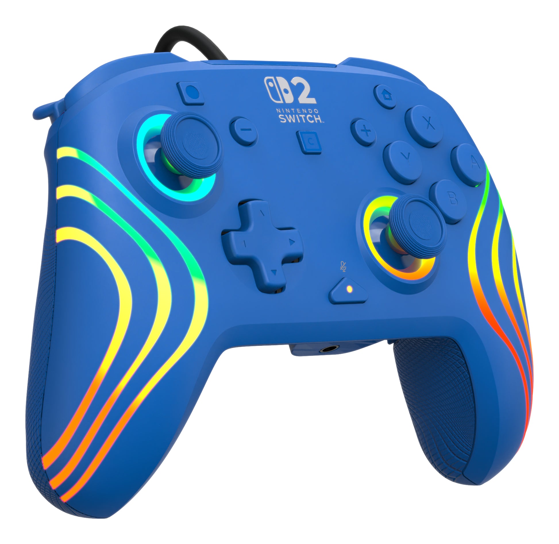 Turtle Beach Afterglow Wave – Gamepad – USB (kabelgebunden, USB-C), RGB – für Nintendo Switch-Konsolen, Blau