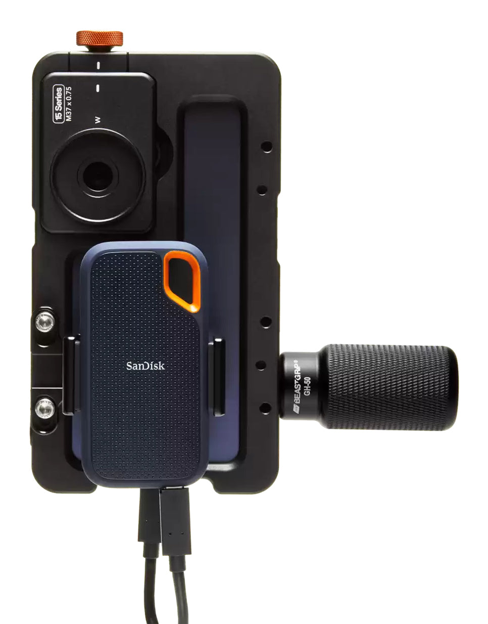 SanDisk BEASTGRIP iPhone 15 Pro Max Creator Kit – Foto-Griff – für iPhone 15 Pro Max – Schwarz