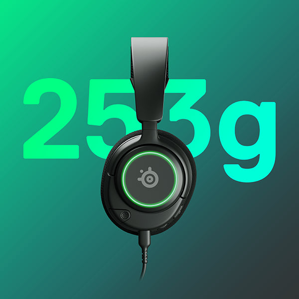 SteelSeries Arctis Nova 3 – Gaming-Headset – USB-C/3,5 mm, Surround-Sound – Schwarz – für PS5/XSX/Switch