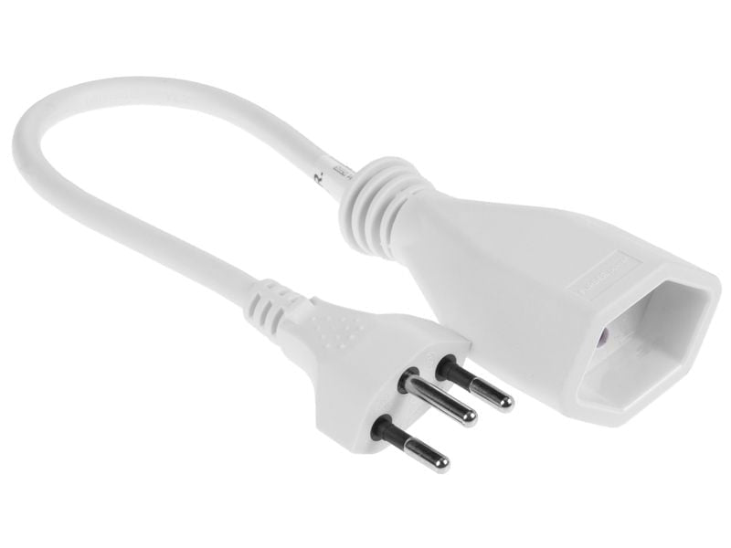 Furber. Verlängerungskabel – T12–T13, 0,2 m, 3×1 mm², Weiss