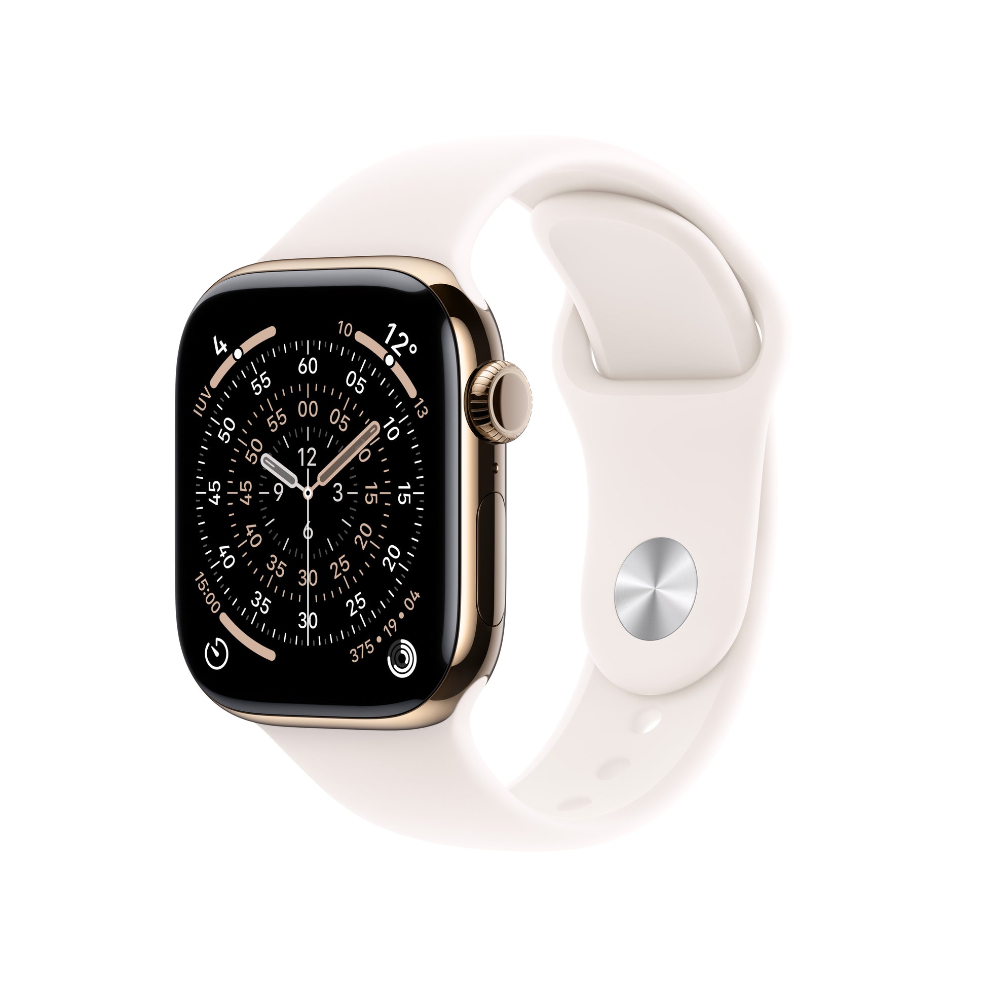 Apple Watch Series 11 46 mm GPS + Cellular – Titan, Sportarmband, Light Blush, M/L, 50 m, für iPhone
