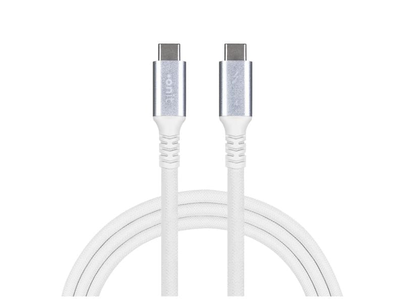 ONIT Thunderbolt 4 (USB-C) Kabel – 40 Gbit/s – 1 m – PD 240 W – Textilmantel – Weiss