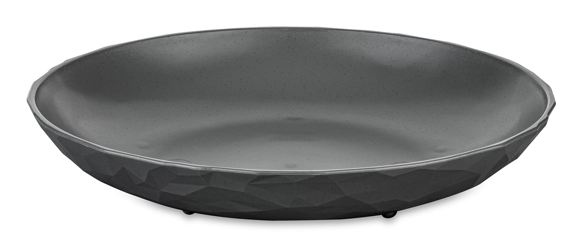 Koziol Suppenteller Club Plate – Ø 22 cm, Kunststoff (biozirkulär), Grau, spülmaschinenfest