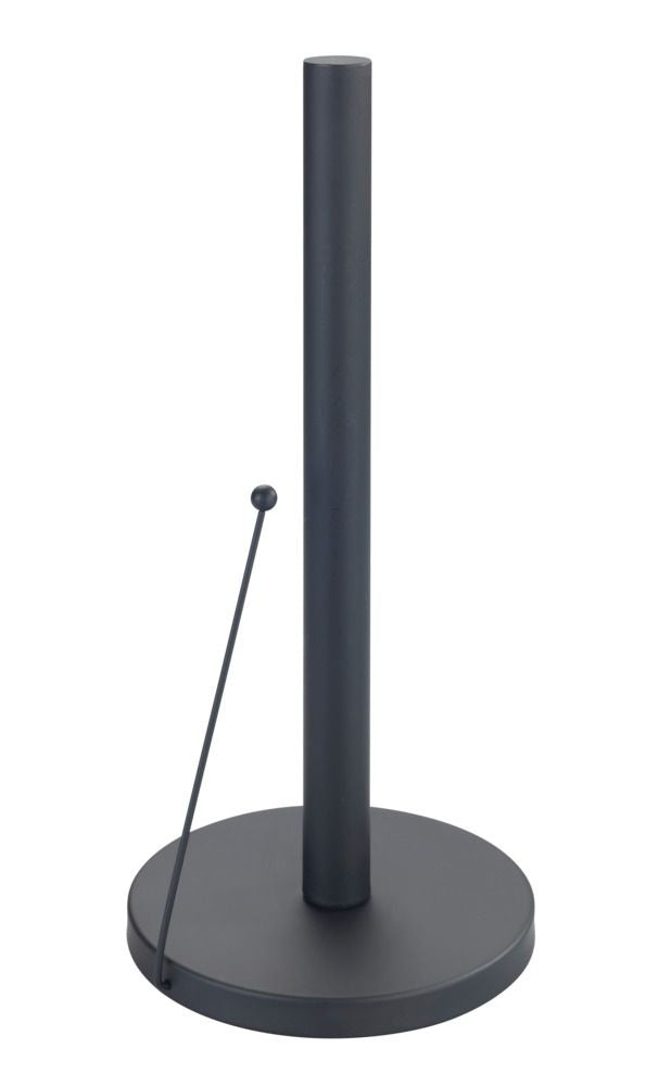 WENKO Küchenrollenhalter Metall, 15 × 15 × 33 cm, Schwarz