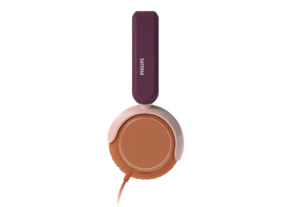 Philips TAK2000MP/00 Kinderkopfhörer – On-Ear, Stereo, Kabel, 3,5 mm Klinke, 85 dB Lautstärke-Limit, Magenta