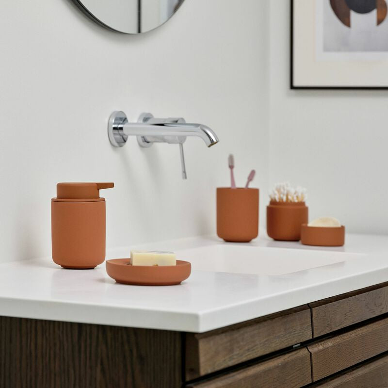 Zone Denmark Seifenschale Ume – Steingut, Ø12×3 cm, Terrakotta