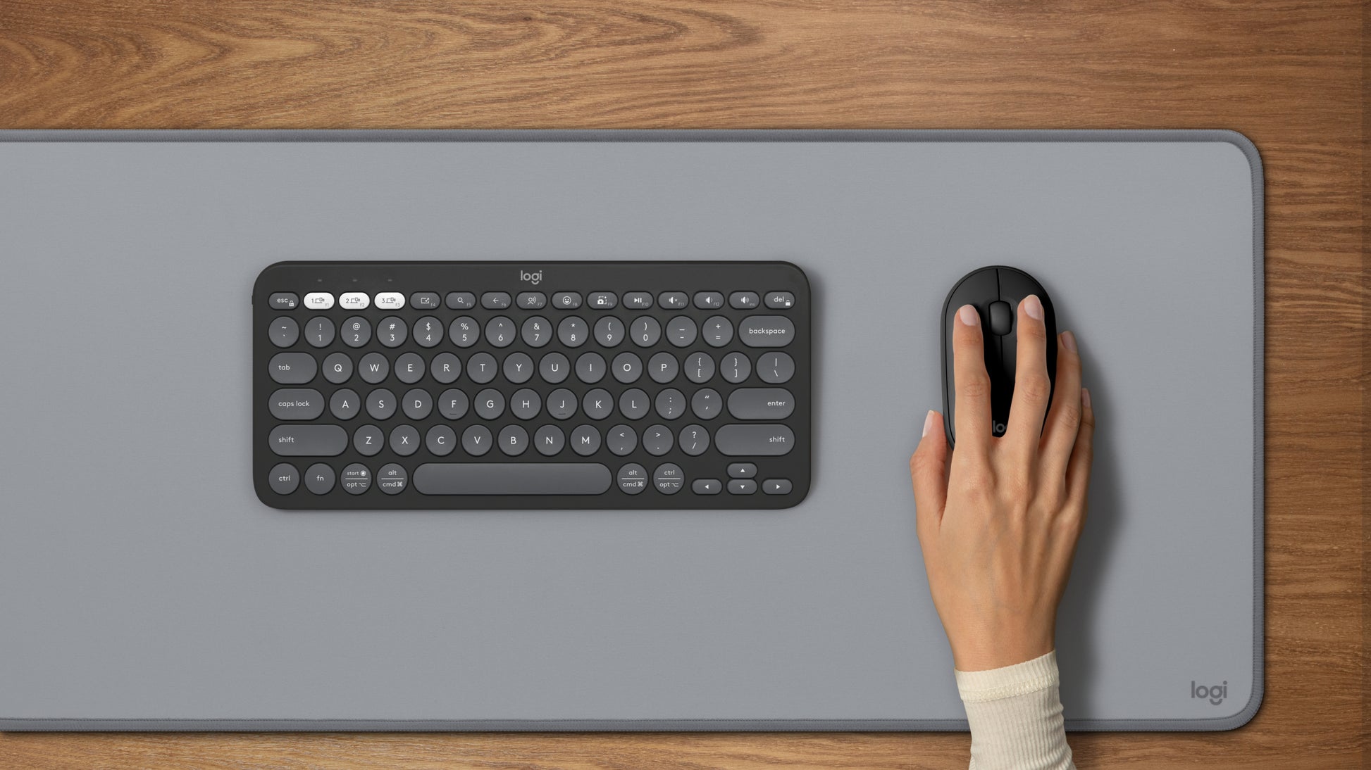 Logitech Pebble 2 – Tastatur, für Logi Bolt Empfänger, Graphit