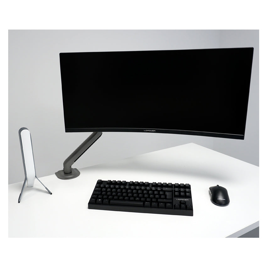 LC-Power LC-EQ-A32B – Monitorarm Tischhalterung – Klemme/Durchführung – 1 Monitor – 17–32" – VESA 75×75/100×100