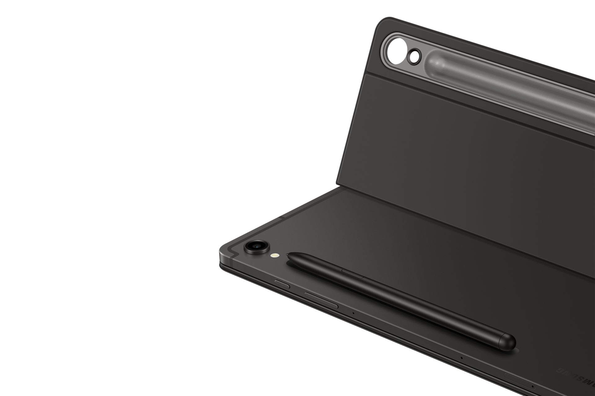 Samsung Tastatur, kabellos (Bluetooth), nordisch, 65%, mit Touchpad, schwarz – für Galaxy Tab S9 & Galaxy Tab