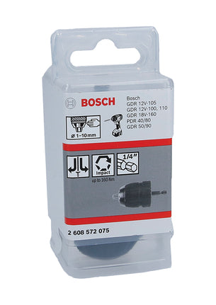 Bosch Professionelles Schnellspannbohrfutter 1–10 mm Metall 1/4" – schlüsselloses Einspannen