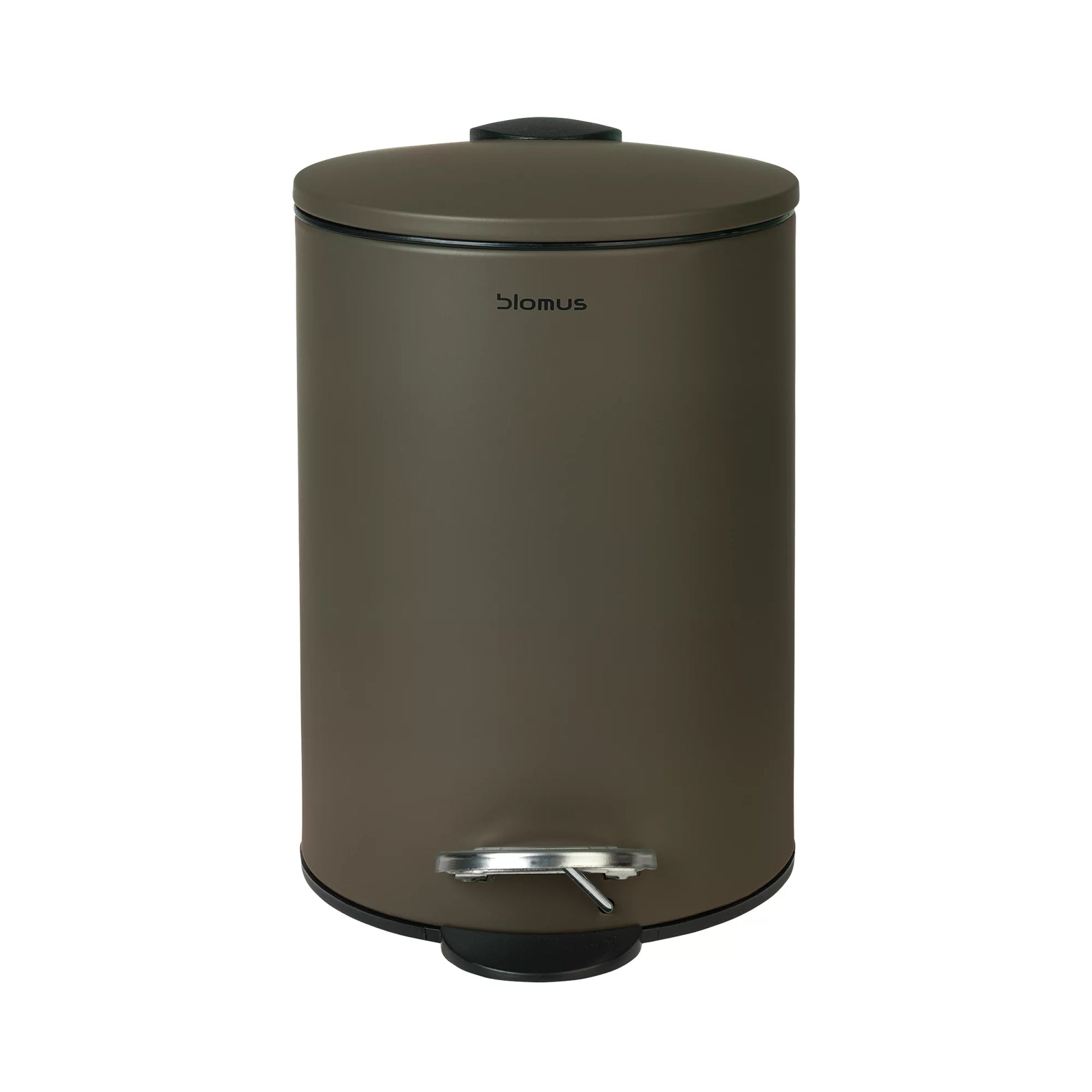 Blomus Treteimer TUBO – 3 l – Kunststoff, rund – graugrün – Soft-Close