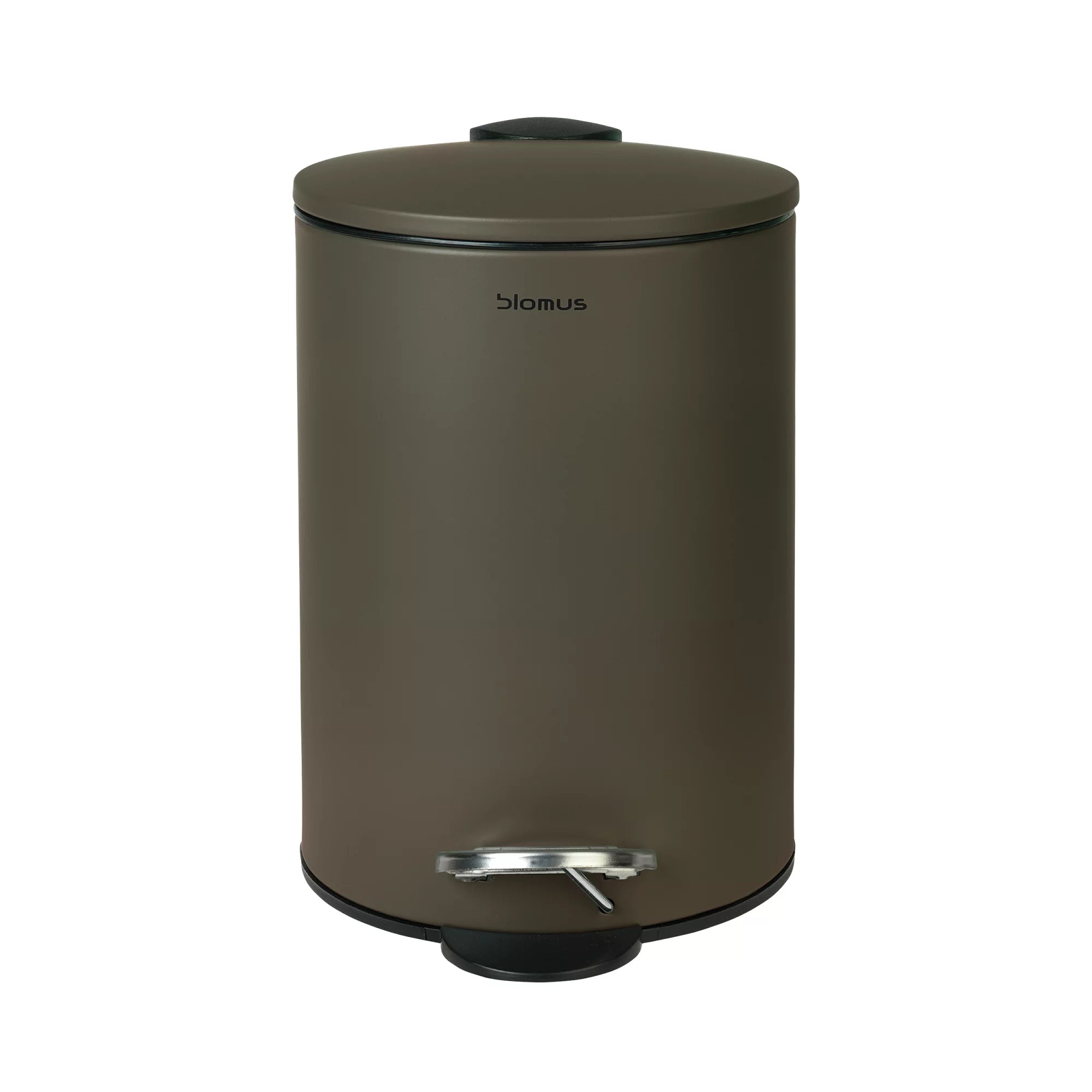 Blomus Treteimer TUBO – 3 l – Kunststoff, rund – graugrün – Soft-Close