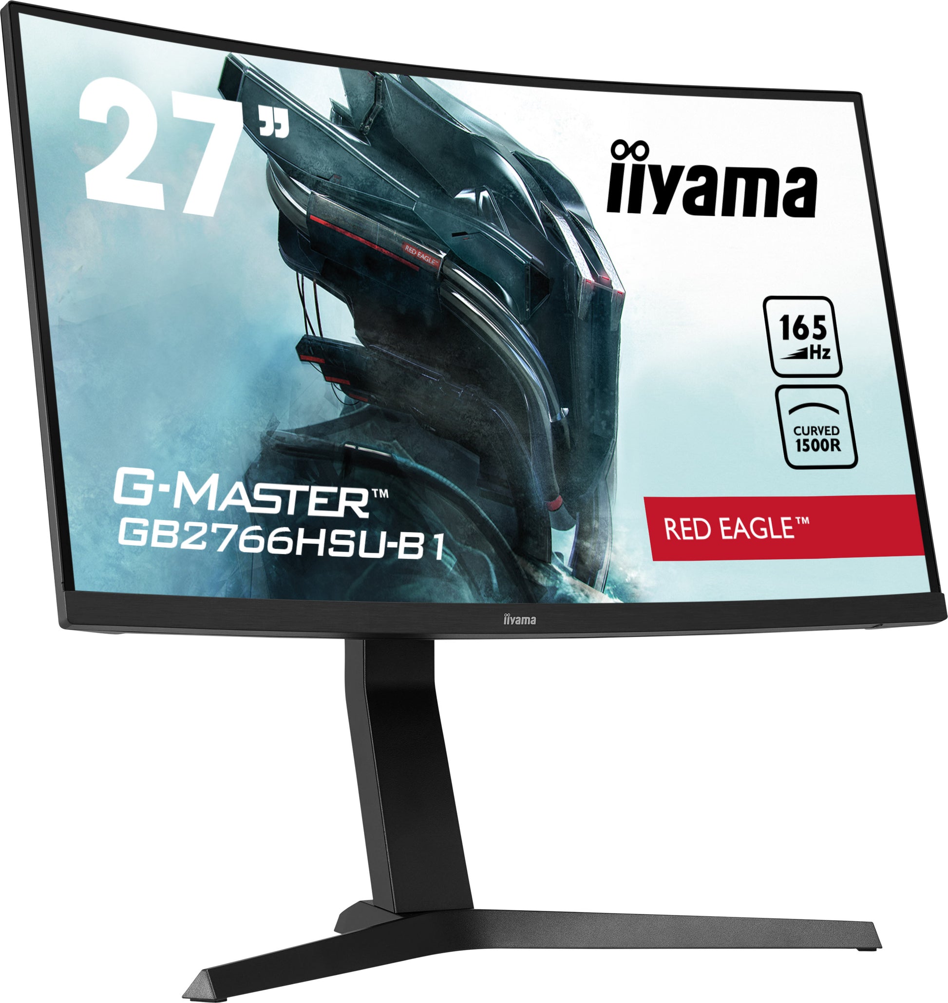 iiyama GB2766HSU-B1 – Monitor, 27", 1920 × 1080 (Full HD), VA, 165 Hz, 250 cd/m², Curved, Schwarz