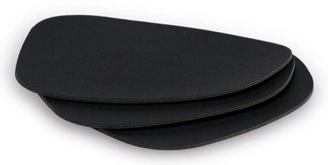 Zeller Present Glasuntersetzer 4 Stk., 10 × 12 × 0,8 cm, PVC, dunkelgrün, für Gläser