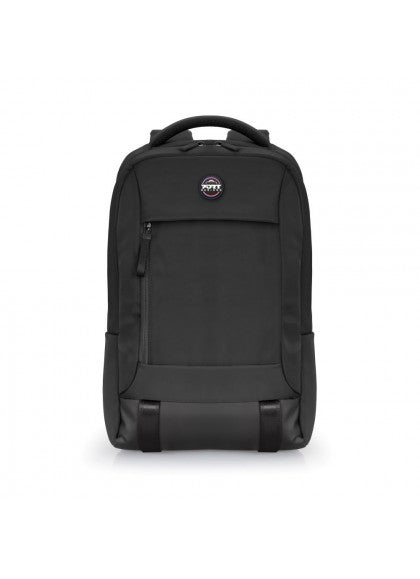 Port Designs Notebook-Rucksack Torino II – 15 l, mit Trolley-Gurt, Polyester – Schwarz, 330 × 500 × 150 mm