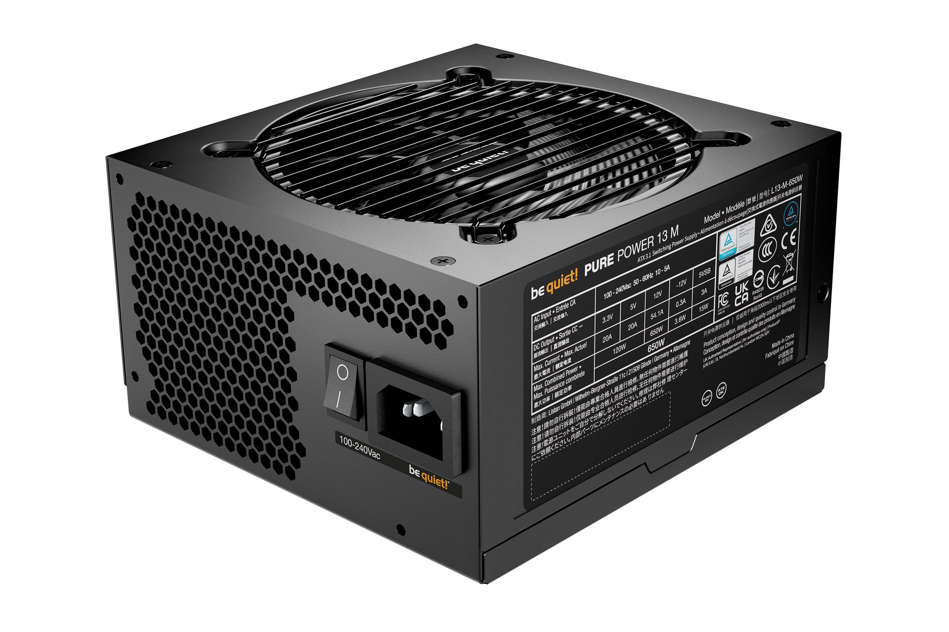 be quiet! be quiet Pure Power 13 M ATX-Netzteil 650 W 80 PLUS Gold – vollmodular, ATX 3.1, EPS 2.92, 12VHPWR