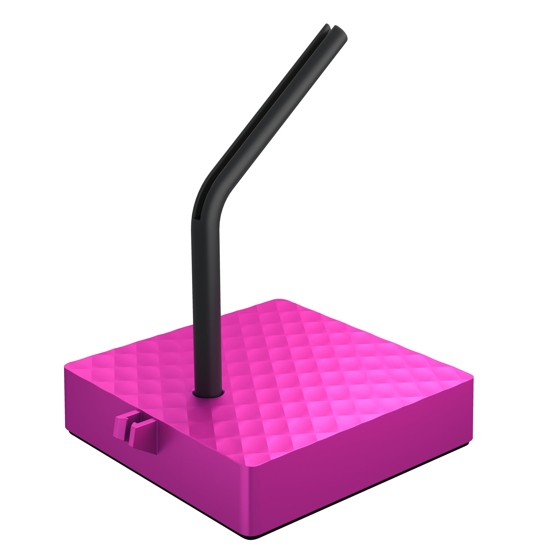 CHERRY XTRFY Kabelhalter – höhenverstellbar, Metall/Gummi/Silikon, Pink, 80 × 130 × 80 mm, 1 Stück