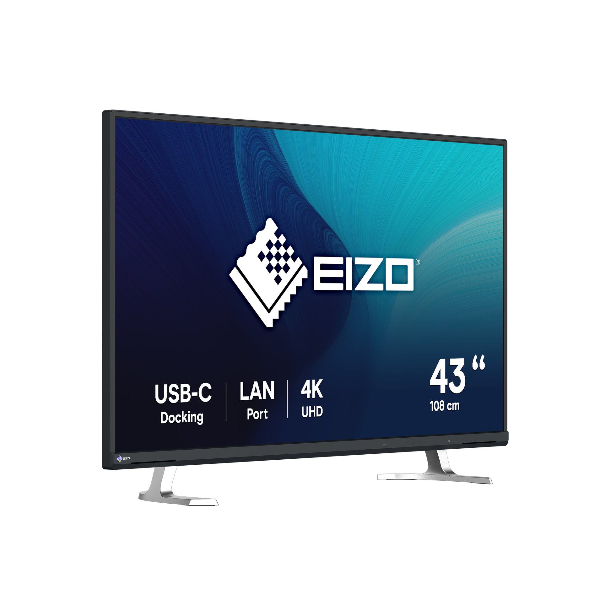 EIZO FlexScan EV4340X – Monitor, 42,5", IPS, 60 Hz, 350 cd/m², USB-C, KVM, VESA 100 × 100, Schwarz