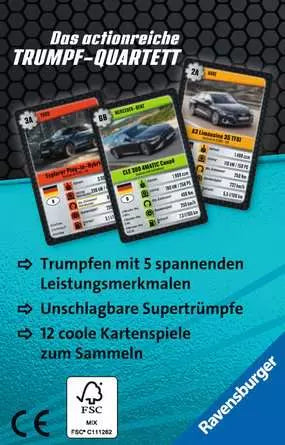 Ravensburger Supertrumpf Best of Germany – Kartenspiel, 1 Spieler, ab 7 Jahren, 5 Min., IT