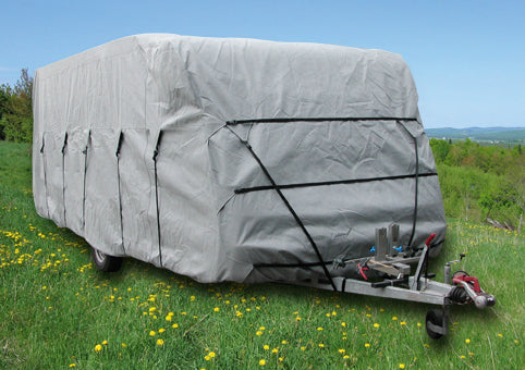 Eurotrail Schutzhülle Volle Deckung – für Caravan – 250 × 450 × 220 cm – 1 Stk., Polyester, grau