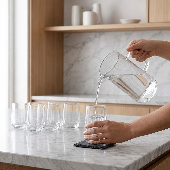 Relaxdays Trinkgläser – 12er Set, 550 ml, Ø 9 cm, Glas, Transparent, spülmaschinenfest