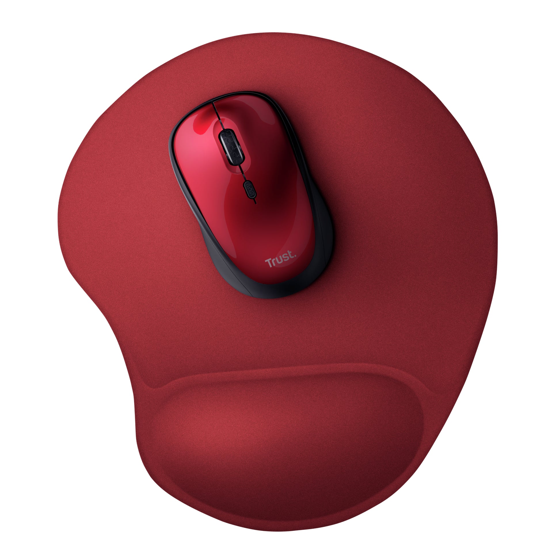 Trust Bigfoot – Mauspad mit Handgelenkauflage – Gel – Rot – 310 × 240 mm