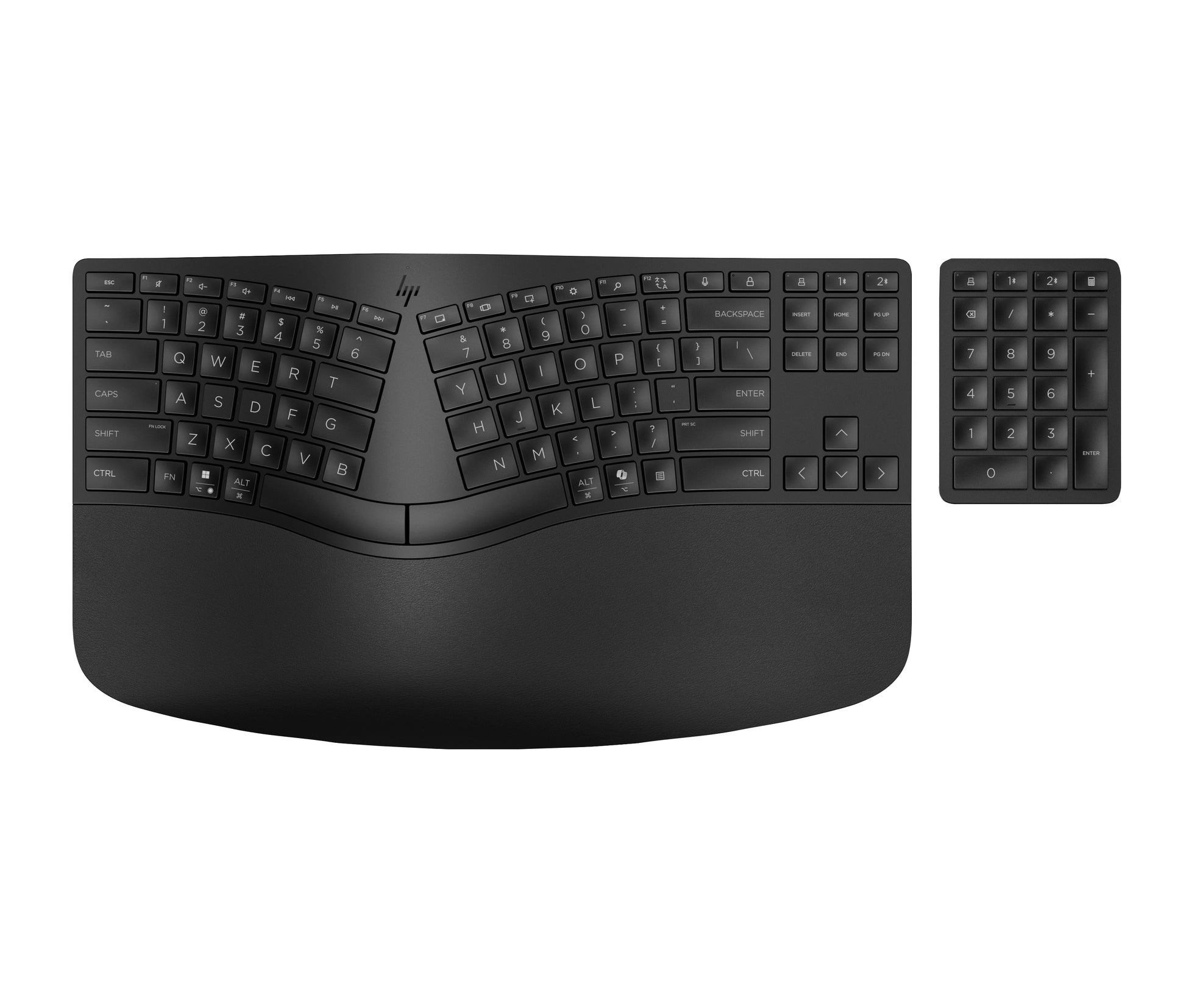 HP 965 Ergonomische Wireless – Ergonomische Tastatur – Membran – Bluetooth & 2,4 GHz (USB-A Empfänger) – Schwarz