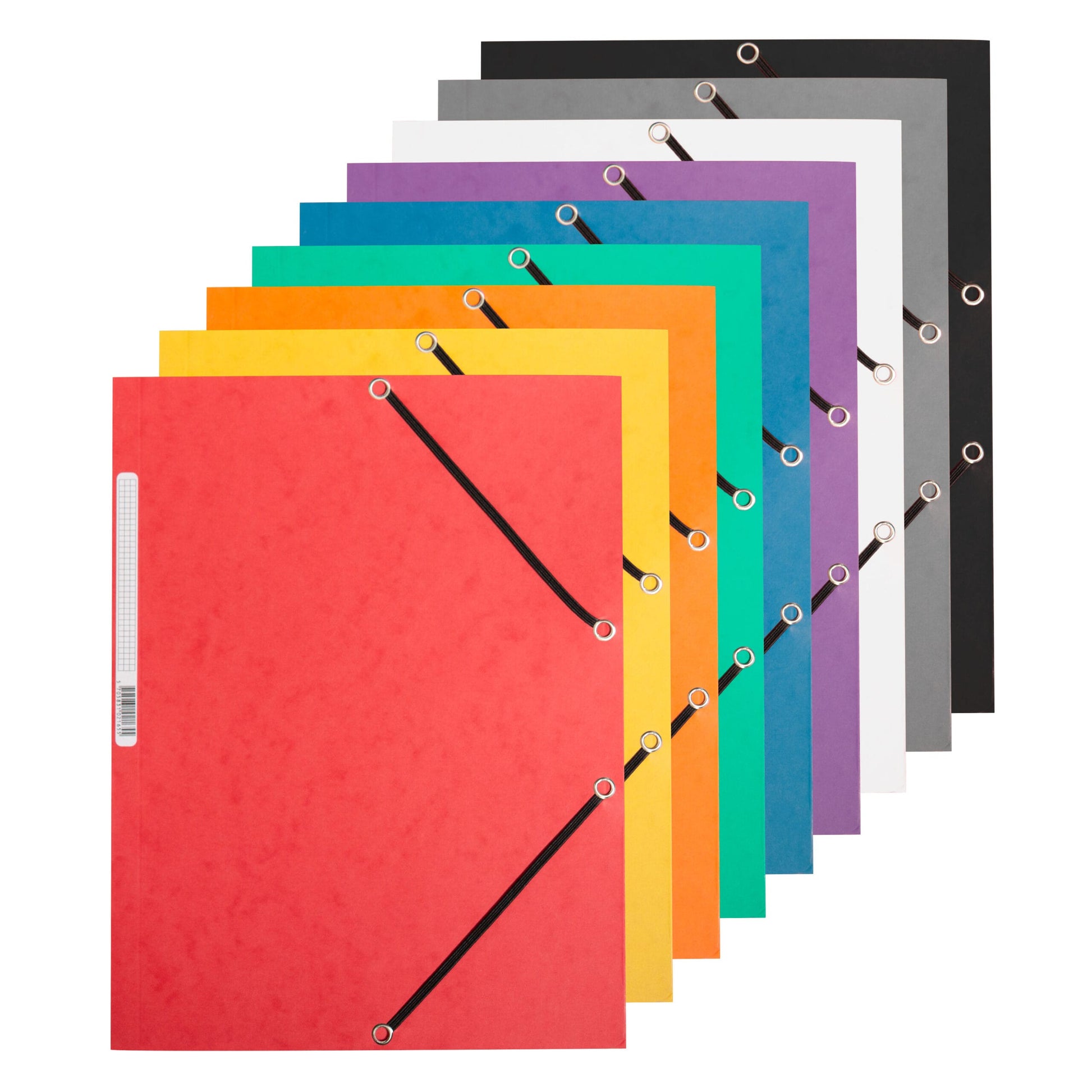 Q-CONNECT Sammelmappe für A4, Karton, Orange, mit Gummizug