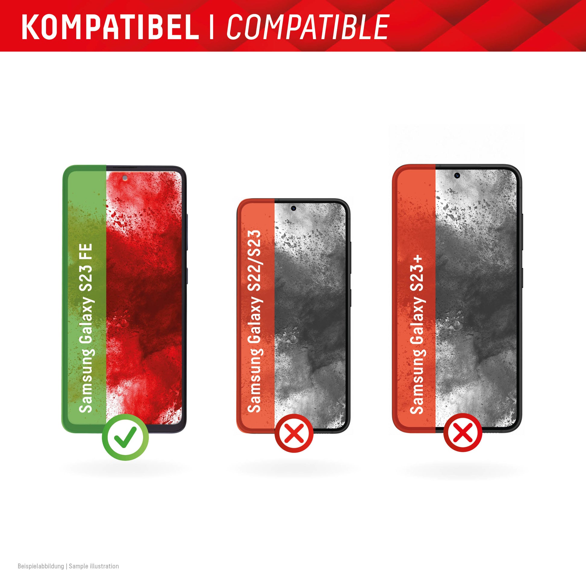 E.V.I. Backcover – für Samsung Galaxy S23 FE, Glas+TPU, Transparent