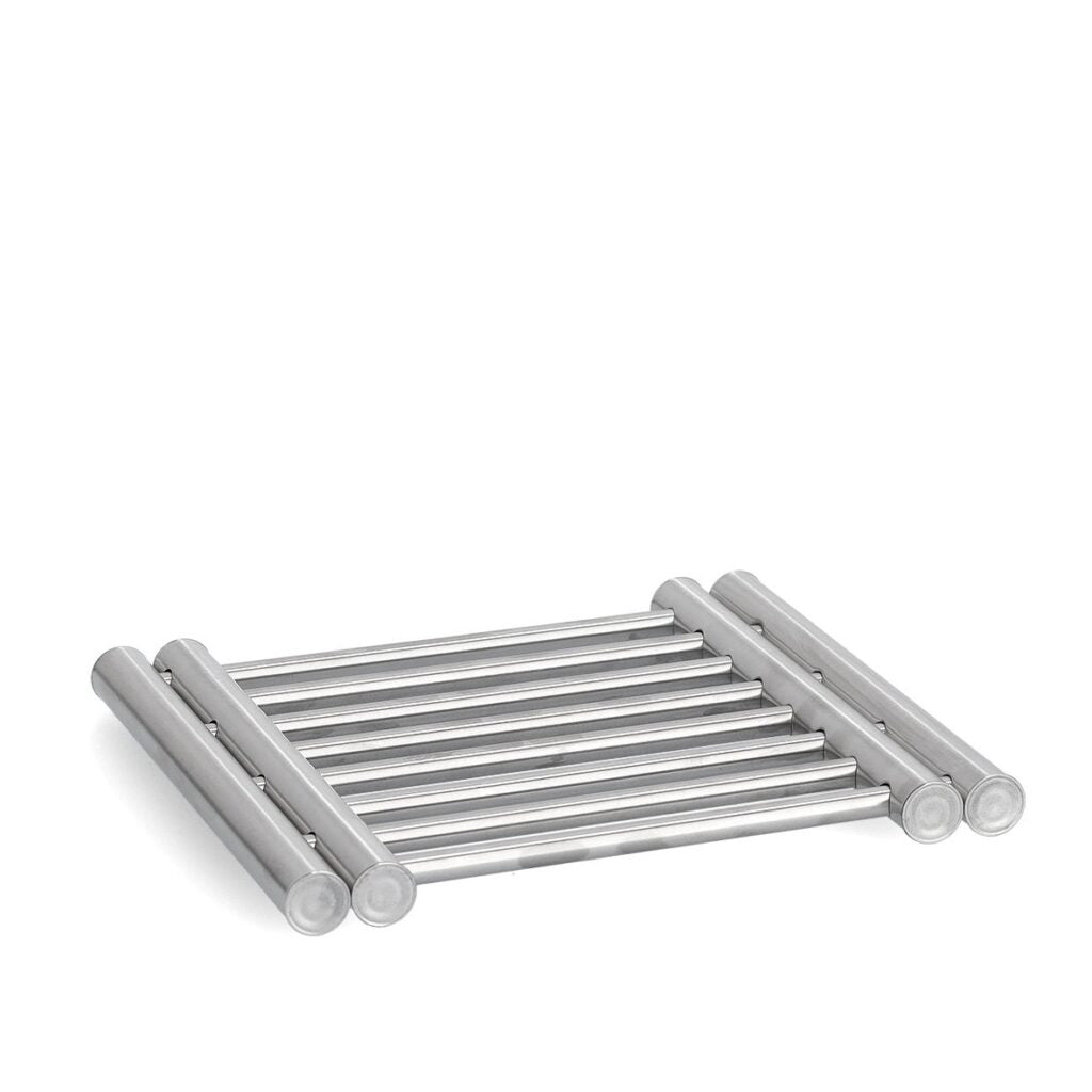 Zeller Present Topfuntersetzer 20 × 37 × 1,8 cm, Edelstahl, zusammenklappbar, silber, für Pfanne