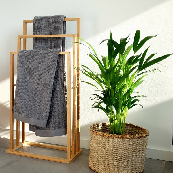 Zeller Present Handtuchständer – 3 Arme, 42×24×81,5 cm, Bambus, Holz
