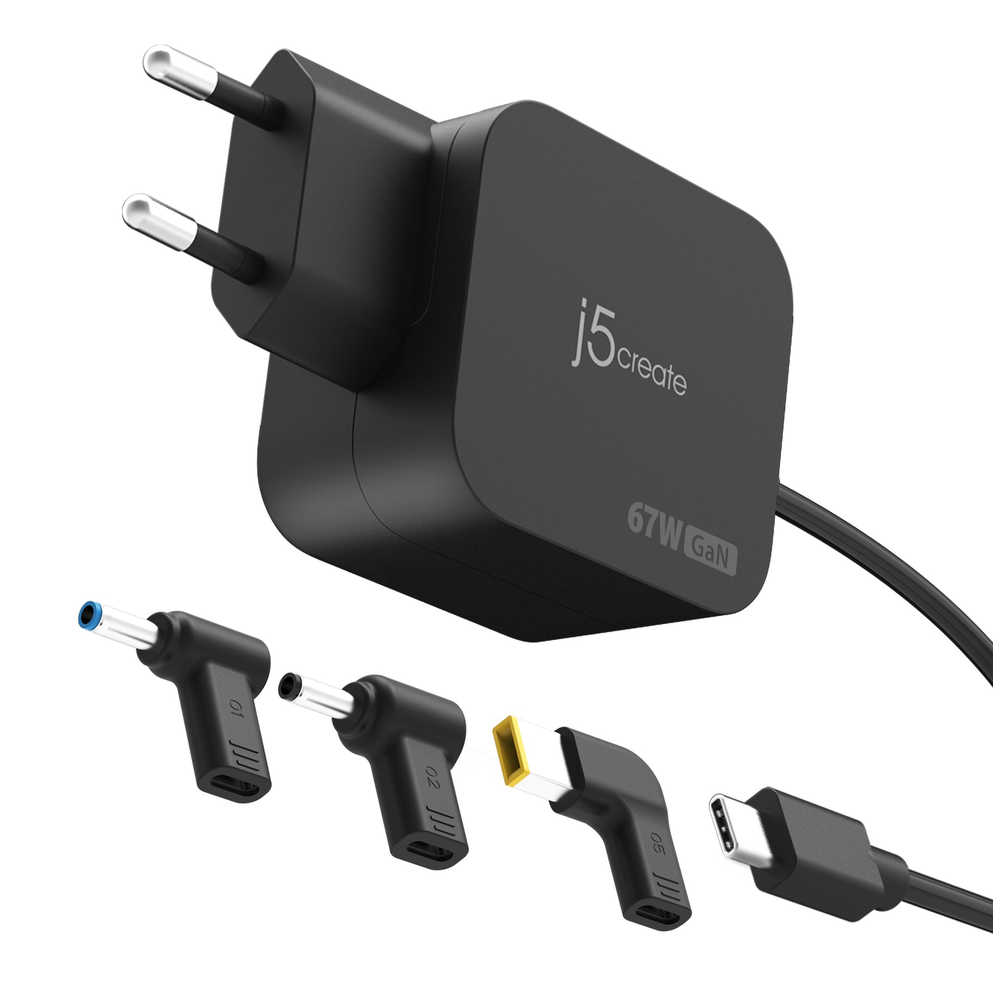 j5create Ladegerät (EU) – 67 W, 1× USB-C, PD, GaN