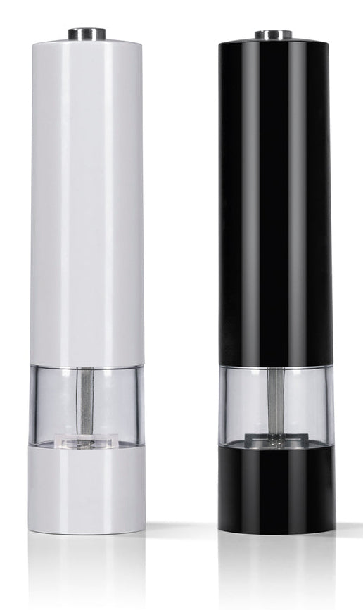 Gourmetmaxx Salz-/Pfeffermühle 22,4 cm, Acryl/ABS, Keramik, Schwarz/Weiss, 2-teilig