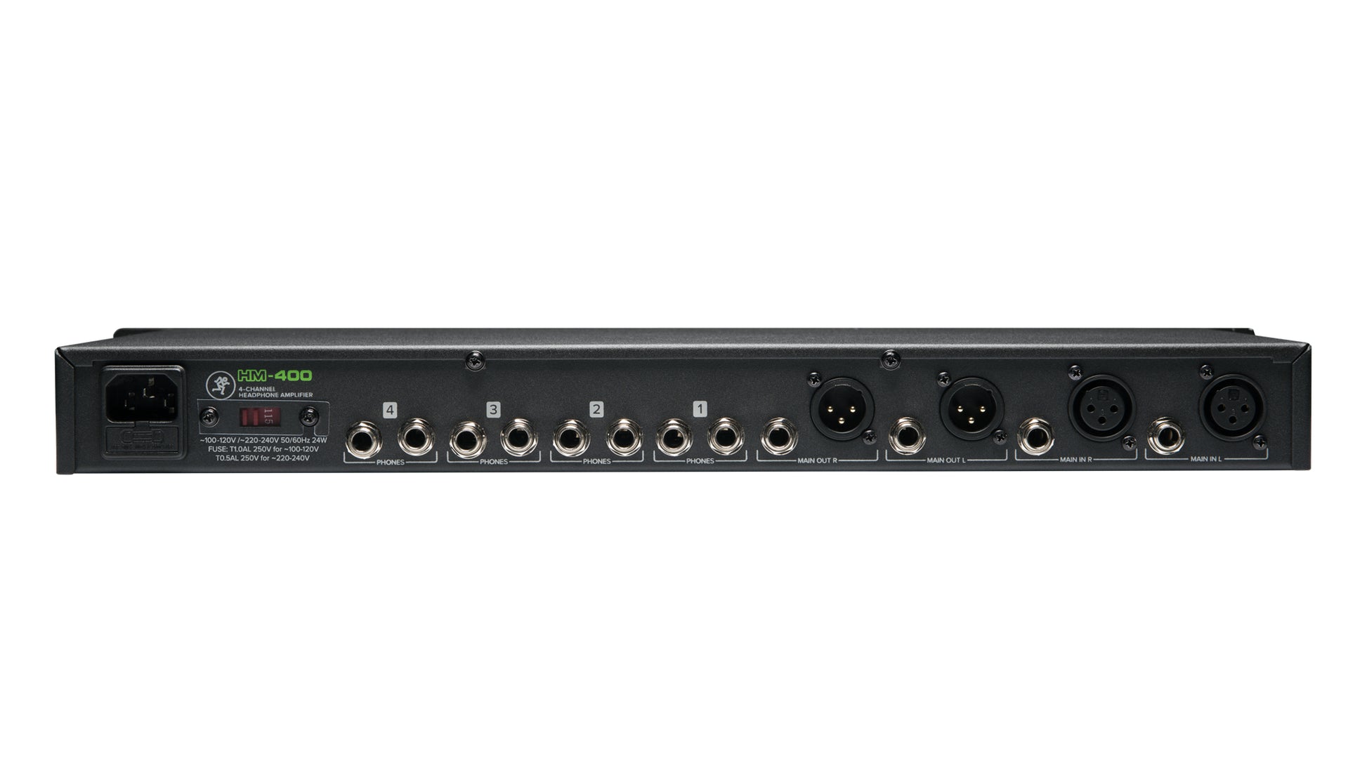 Mackie HM-400 – Kopfhörerverstärker, 4-Kanal, XLR, Netzbetrieb