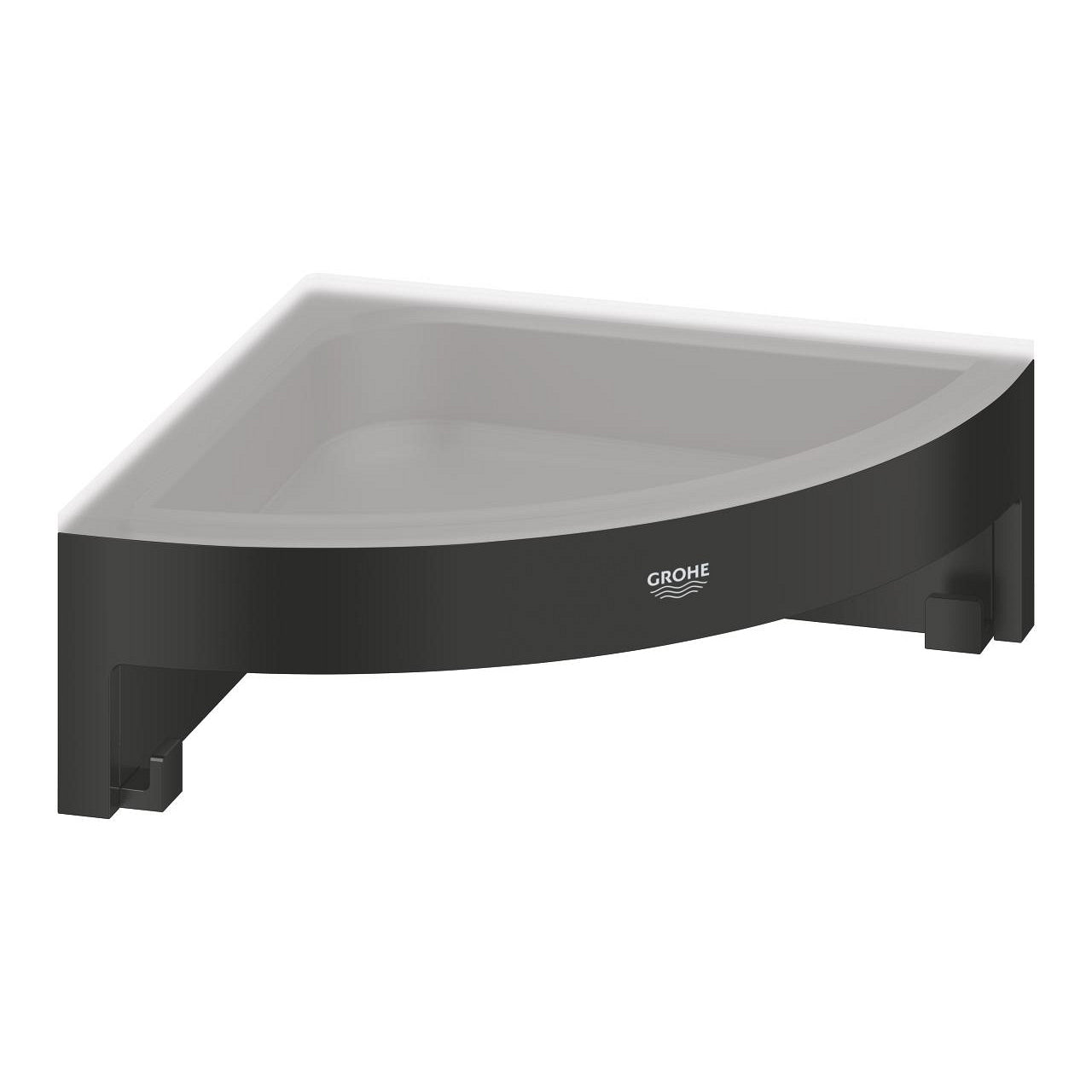 GROHE Seifenhalter (Wand) – Metall, zum Schrauben, 16×6 cm, Schwarz