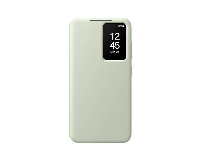 Samsung Smart View Wallethülle – für Samsung Galaxy S24, 1 Kartenfach, Grün, kratzresistent