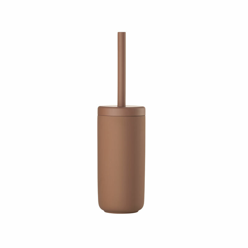 Zone Denmark UME – WC-Bürstenset – Keramik, Terrakotta, mit Deckel, H 38,7 cm, Ø 10 cm