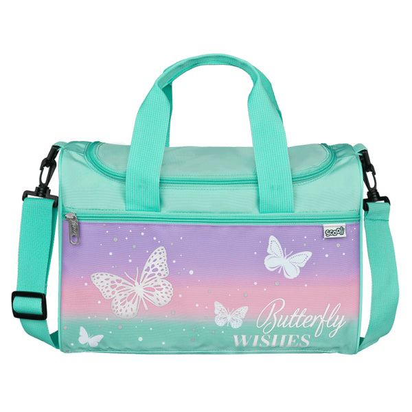 Scooli Sporttasche Schmetterling – 8 l, Polyester, violett, 33 × 22 × 16 cm